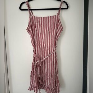 Hollister Red Plaid Smocked Dress, Large